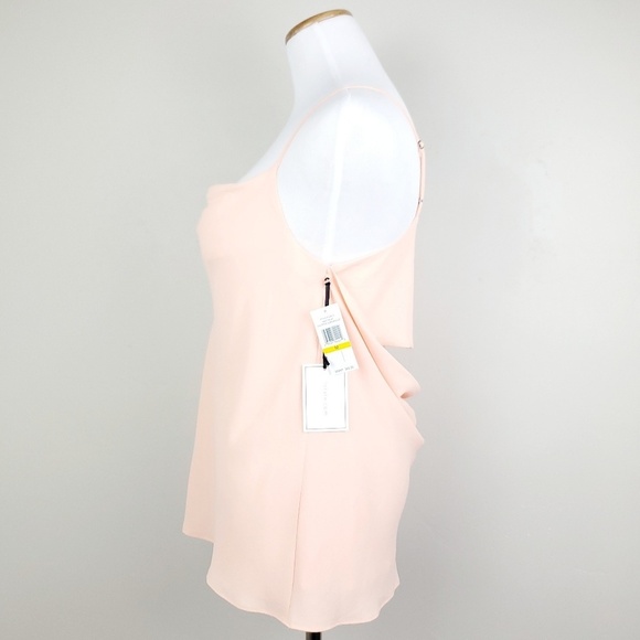 1.STATE Womens Medium Pink Cowl Neck Elegant Feminine Draped-Back Tank Top - Picture 2 of 5